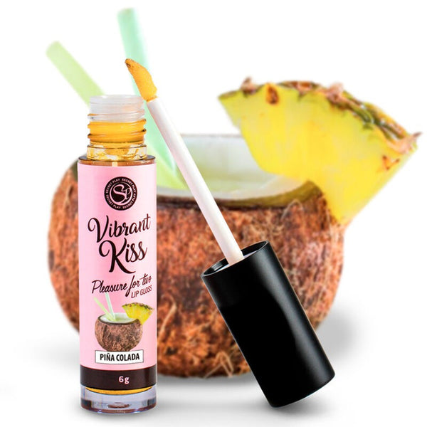 Lip Gloss Vibrante Piña Colada - Secret Play - Estimulantes sexuales