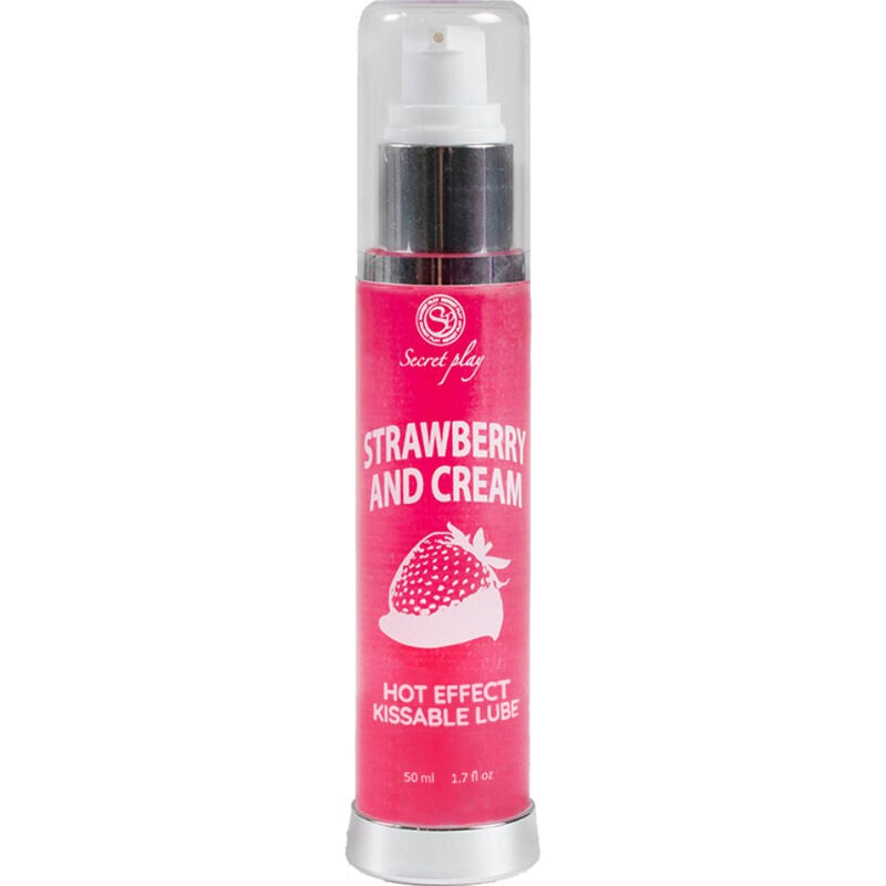 Lubricante Efecto Calor Fresas con nata - Secret Play - Lubricantes sexuales