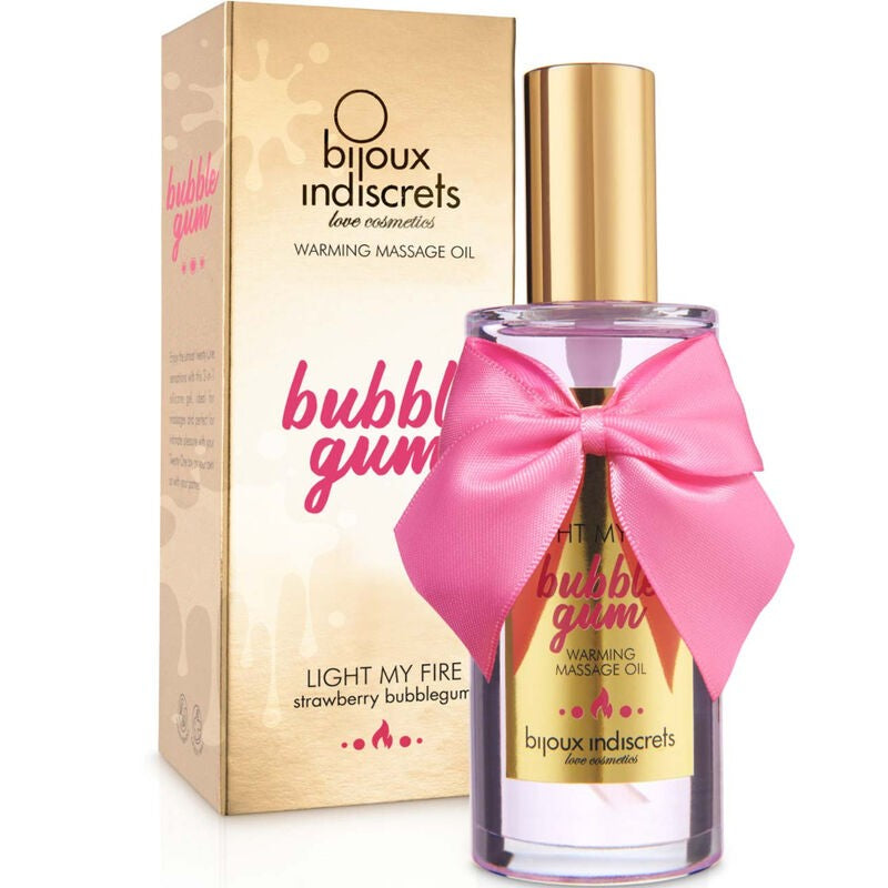 Light My Fire Aceite Masaje Calor y Sabor Chicle - Bijoux Indiscrets - Aceite para masajes eróticos