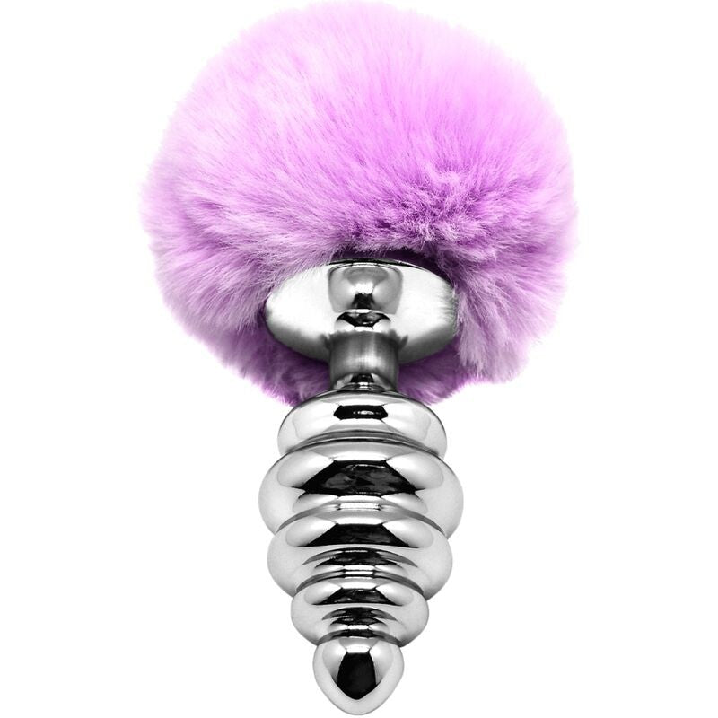 Plug Metal Espiral con Pompón Rosa Talla S 1