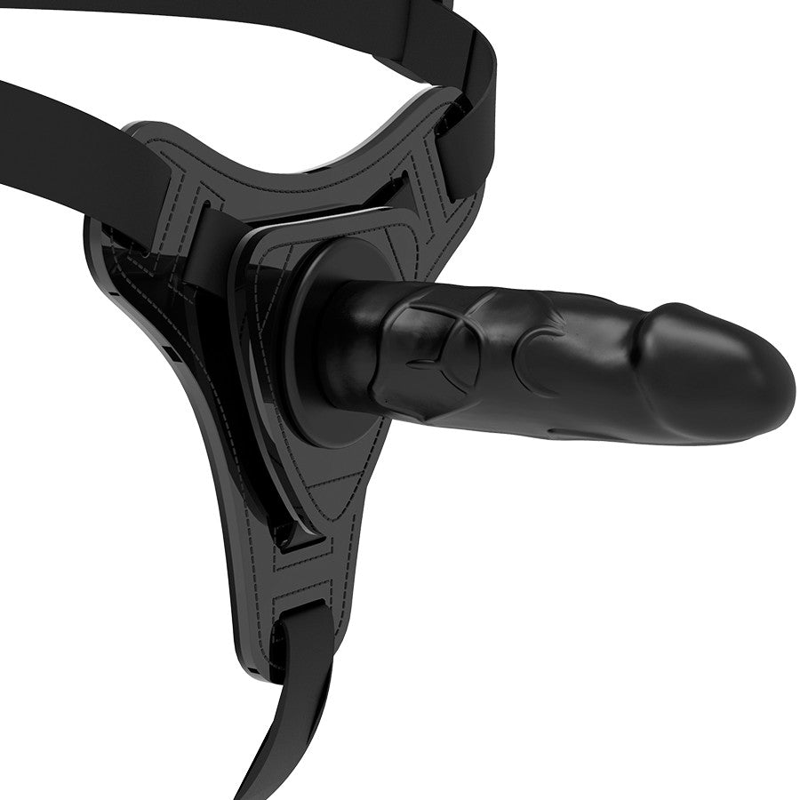 Arnés silicona negro realistico 16cm - FetishSubmissive - Arneses con pene o dildo Strap-On (4)