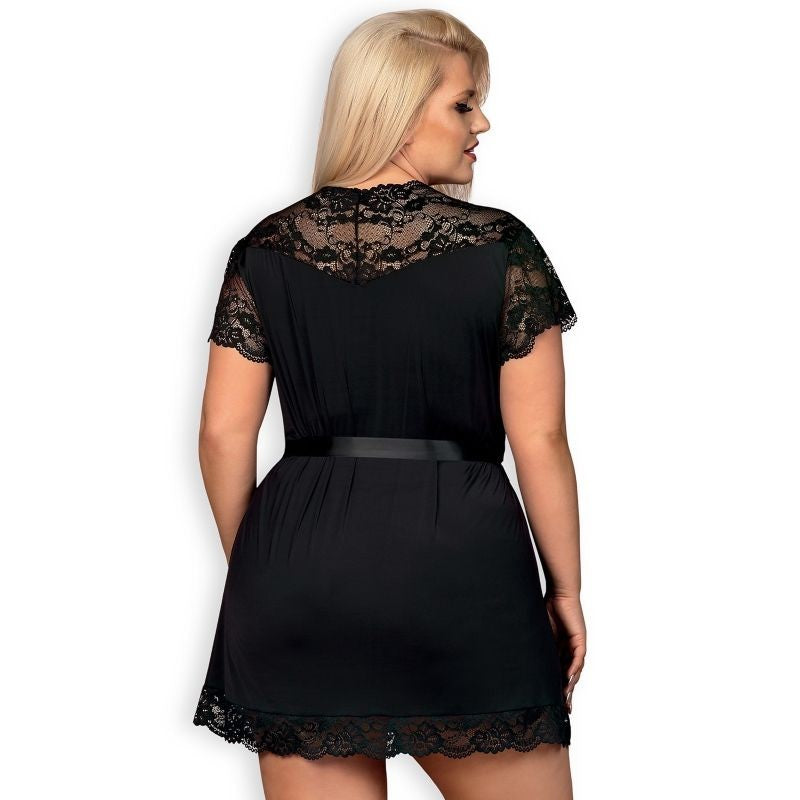 Peignoir 810-PEI-1 XXL - Obsessive - Lencería erotica (2)