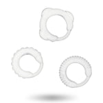 Set 3 anillos color claro - Addicted Toys - Anillo vibrador para el pene (con y sin vibración) (2)