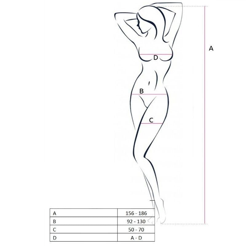 Bodystocking BS057 blanco TALLA UNICA - Passion Woman - Lencería erotica (2)