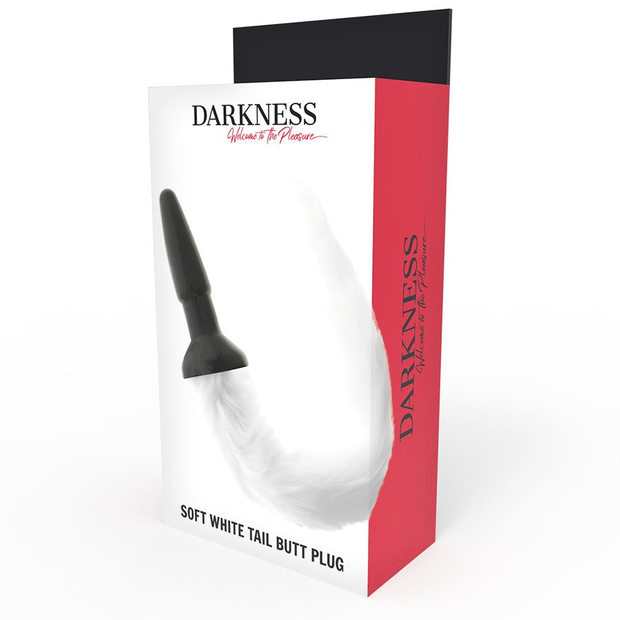 Plug anal negro con cola blanca - Darkness - Plugs anales (2)