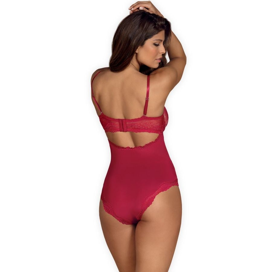 Body rosalyne rojo L/XL - Obsessive - Lencería erotica (2)