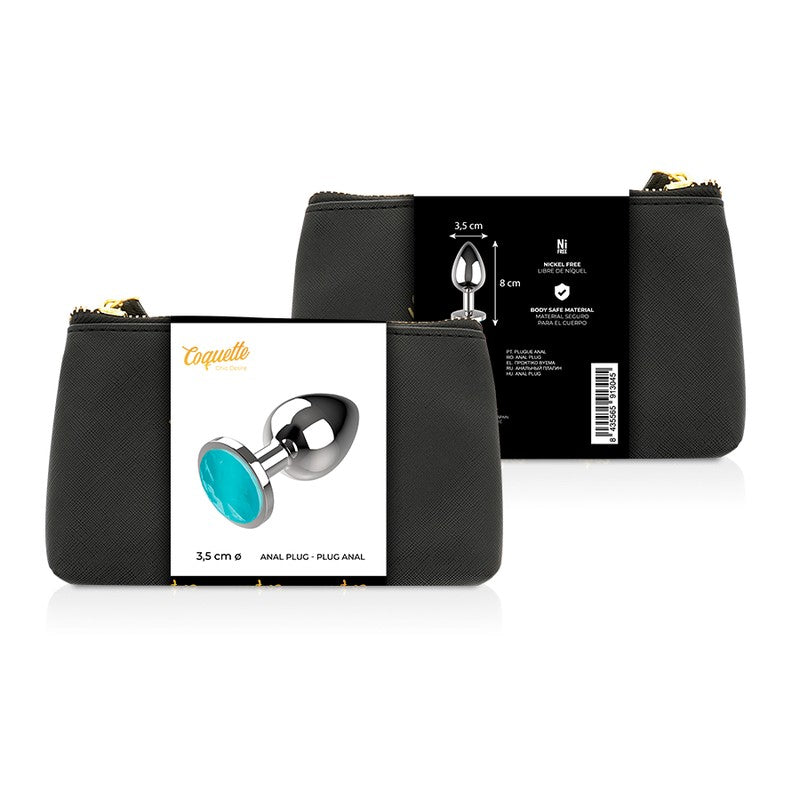 Plug anal M Cristal Azul 3.5 cm 1
