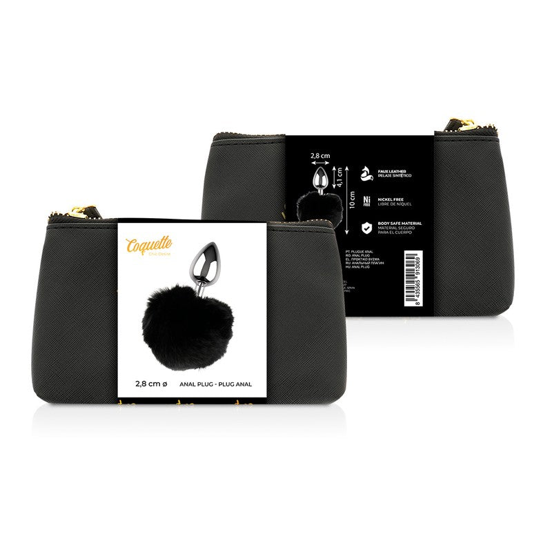 Plug anal metal con cola L 2.8 cm 1