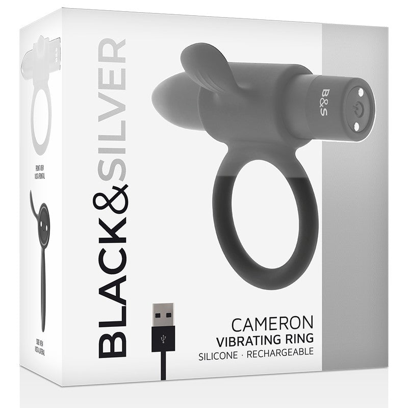 Black Cameron - Black Silver - Anillo vibrador para el pene (con y sin vibración) (2)