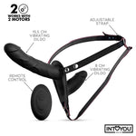 Jordan Arnés Dildo Doble con Vibración y Control Remoto - Intoyou - Arneses con pene o dildo Strap-On (2)