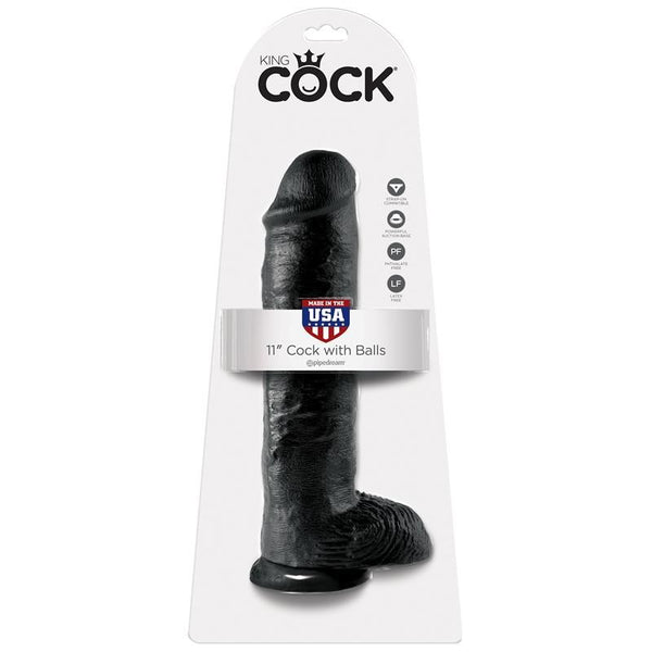 KingCock KC 11 testículos Negro