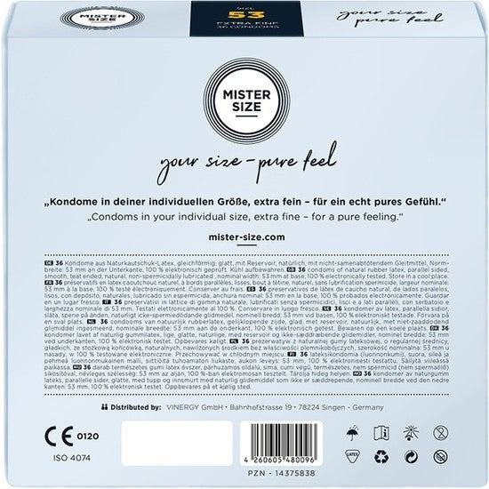 Mister Size Talla 53 Caja 36 uds extrafinos - Mister Size - Comprar preservativos o condones (2)
