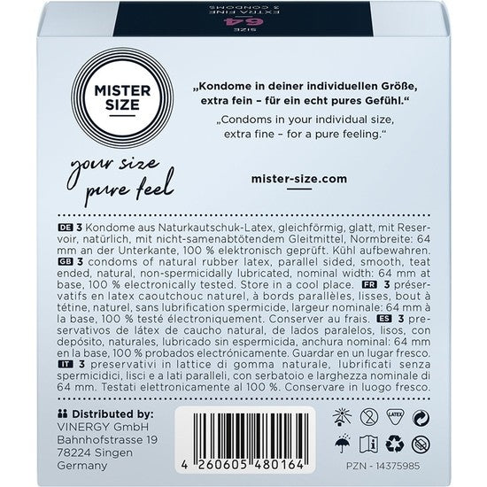 Mister Size Talla 64 Caja 3 uds extrafinos
