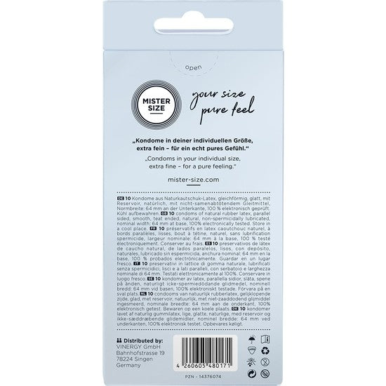 Mister Size Talla 64 Caja 10 uds extrafinos