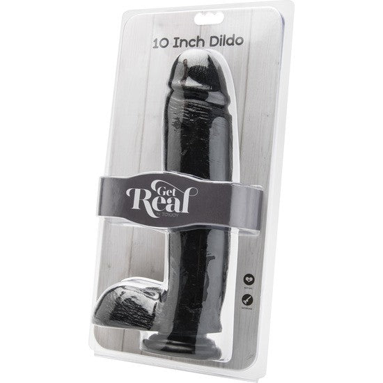 Consolador con testículos negro 25,5 cm - Toyjoy - Dildos o Consoladores (2)