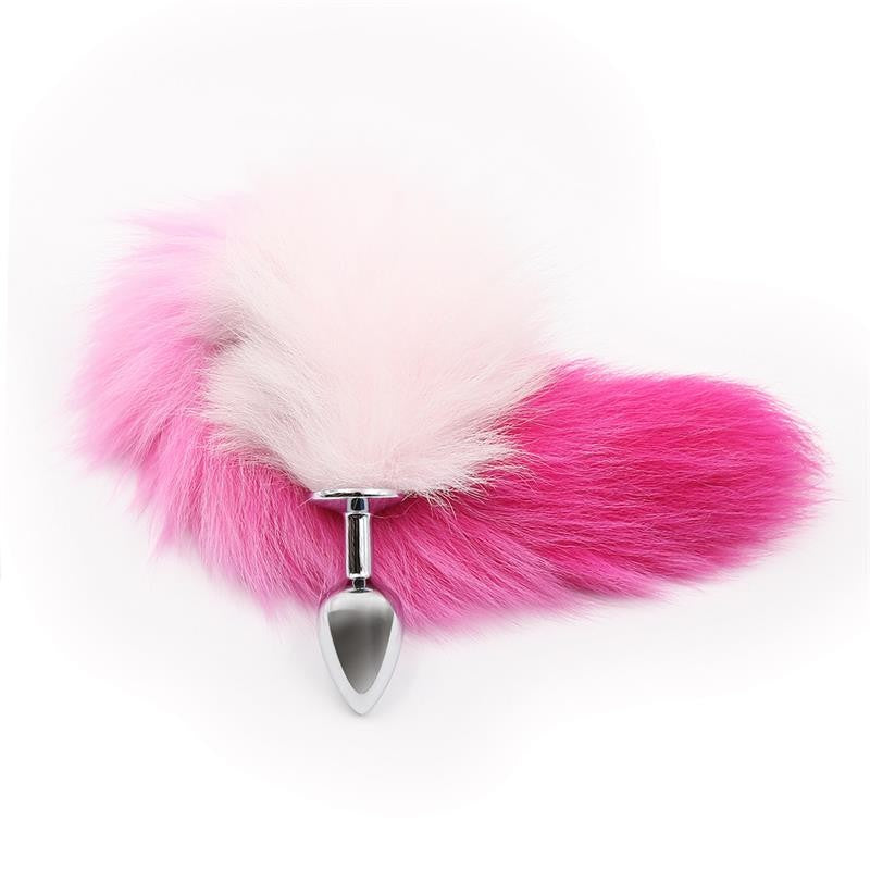 Plug Anal con Cola Rosa y Blanca Talla S - Latetobed - Plugs anales (2)
