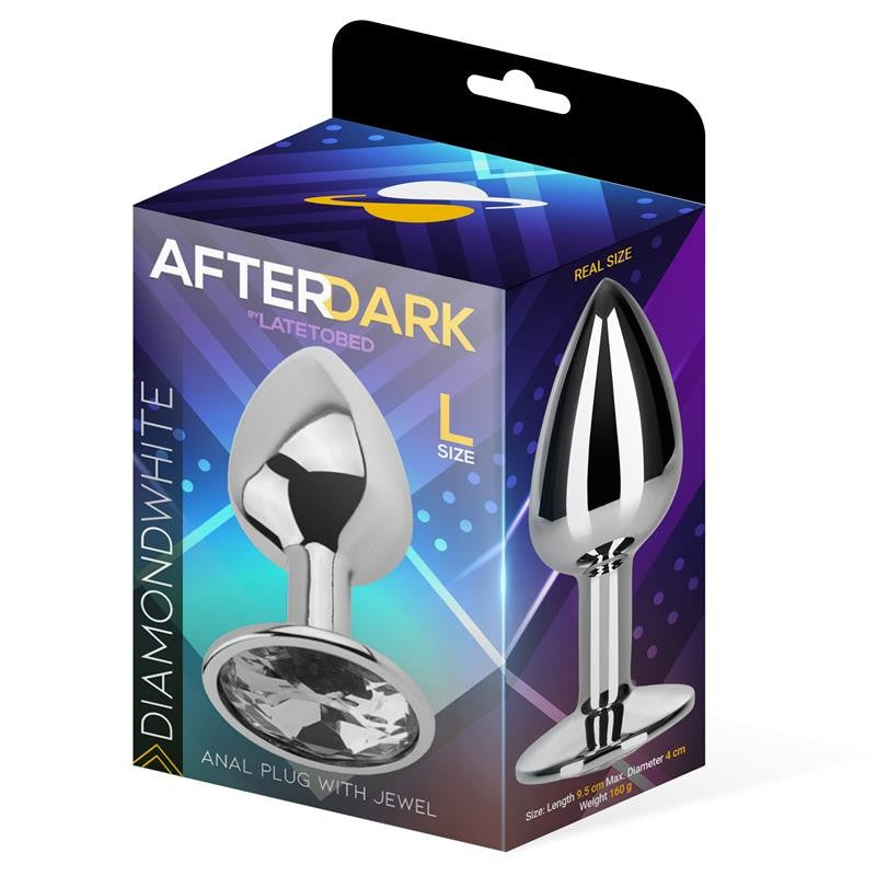 Plug Diamante blanco L - AfterDark - Plugs anales (2)