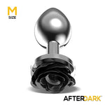Plug de Metal con Rosa Negra en la Base Talla M - AfterDark - Plugs anales (3)