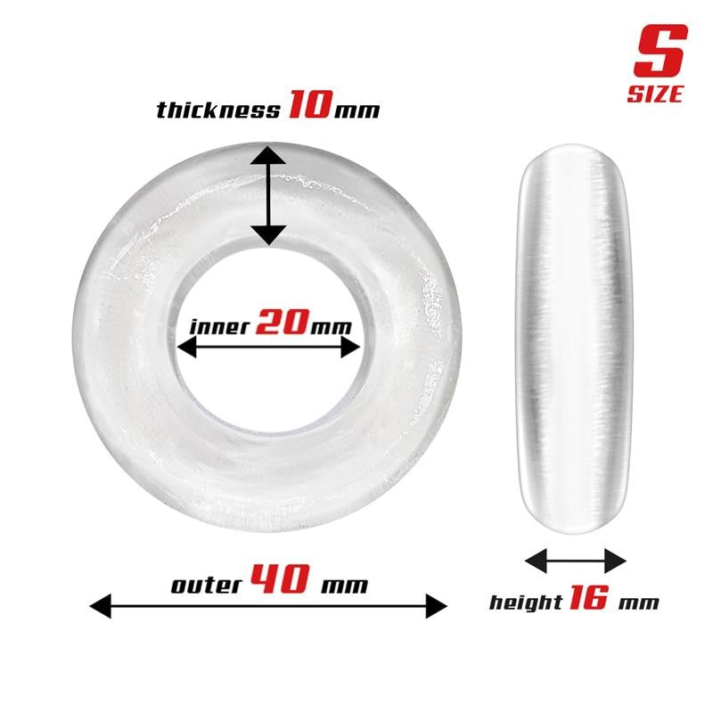 Set 3 Anillos para el Pene Flexibles Transparentes - Beast Rings - Anillo vibrador para el pene (con y sin vibración) (2)