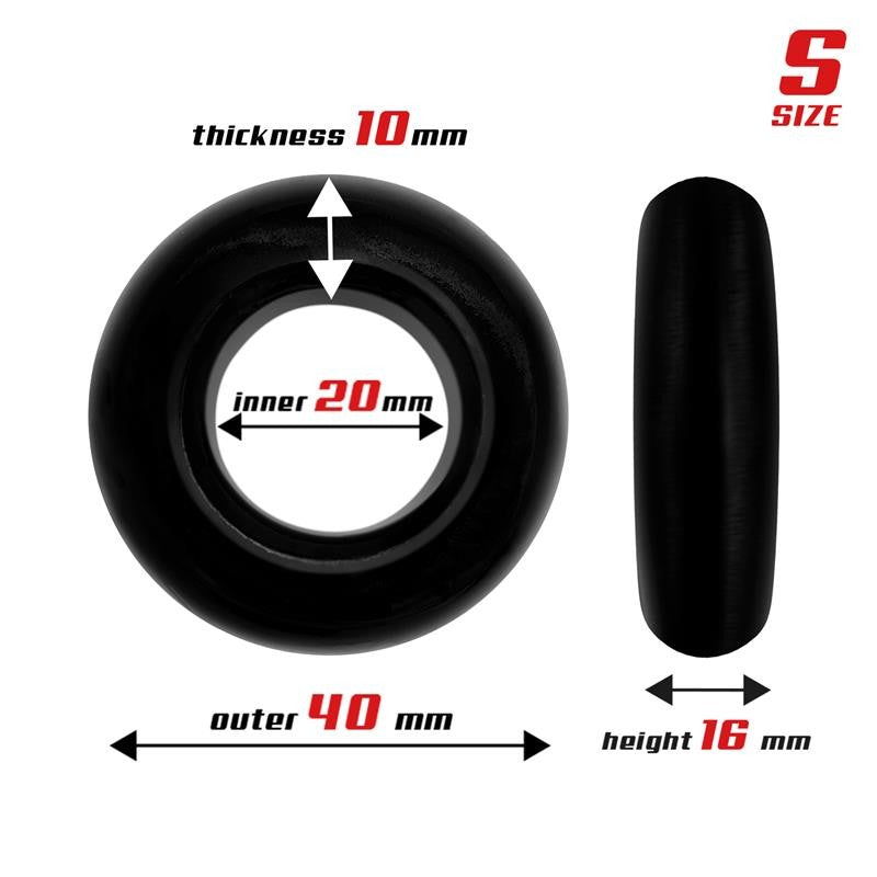 Set 3 Anillos para el Pene Flexibles Negros 1