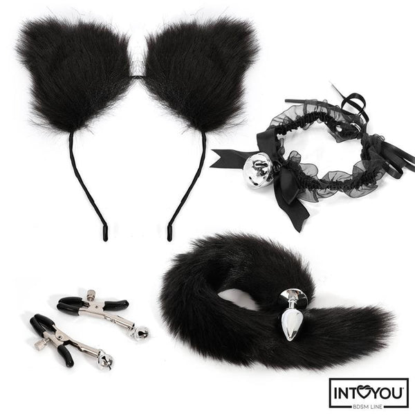 Set BDSM Cosplay Gatita 4 Piezas - Intoyou - Kits para BDSM
