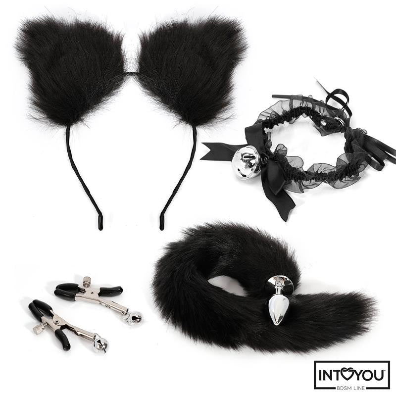 Set BDSM Cosplay Gatita 4 Piezas - Intoyou - Kits para BDSM