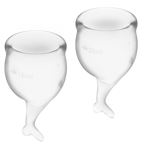 Copa Menstrual Transparente - Satisfyer - Copas Menstruales