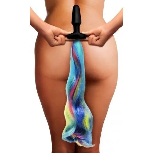 Plug con Cola Poni Arcoiris - XR Brands - Plugs anales