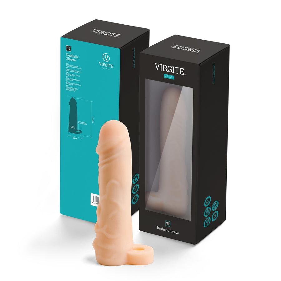 Funda Pene Realística S9 Flesh - Virgite - Fundas para el pene (3)