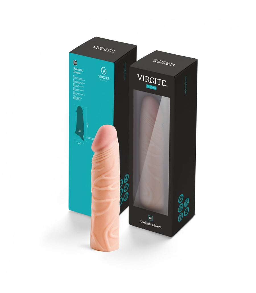 Funda Pene Realística S1 Flesh - Virgite - Fundas para el pene (4)
