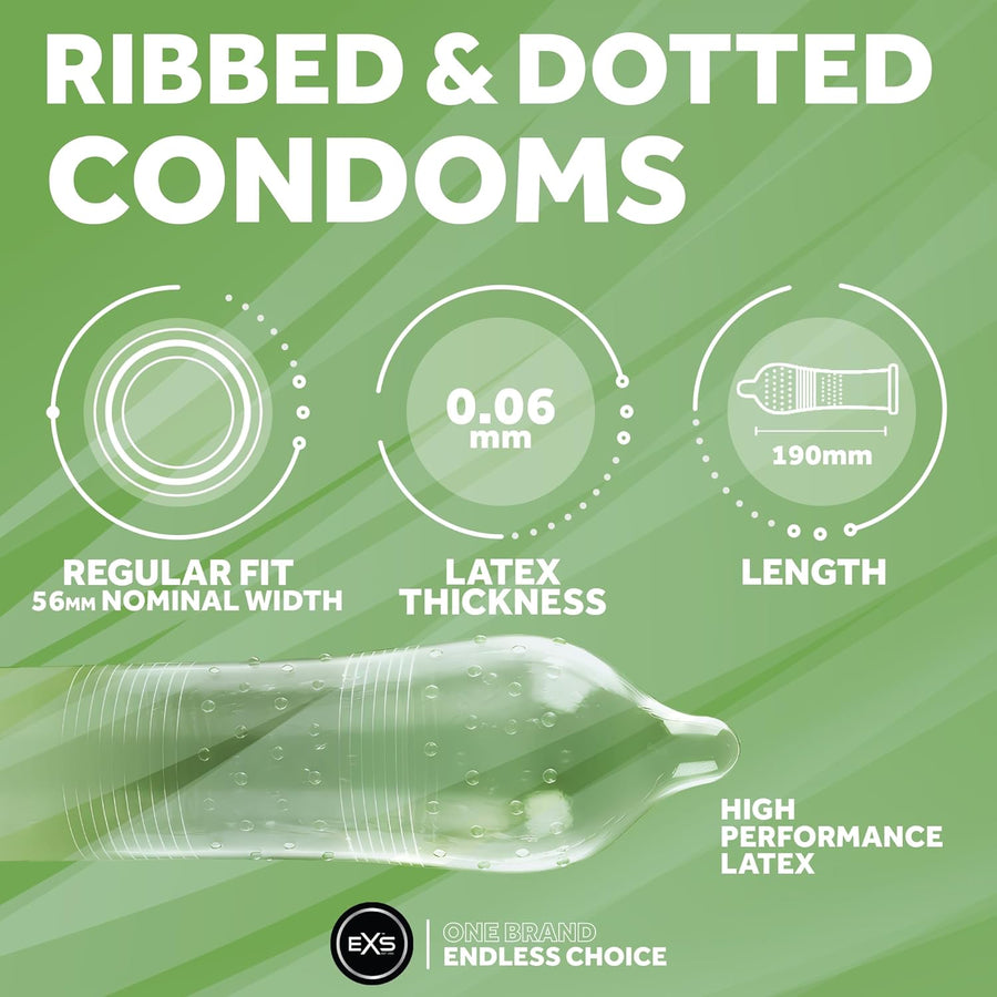 Ribbed Dotted 48 uds - EXS - Comprar preservativos o condones (2)
