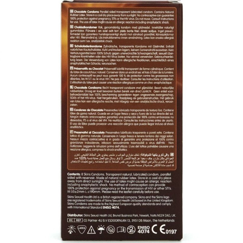 Preservativos Látex Chocolate 8 uds - Skins - Preservativos (4)