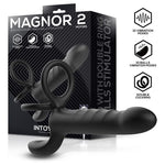 Magnor Dildo con Anillo Doble y Estimulador de Testículos - Intoyou - Anillo vibrador para el pene (con y sin vibración)