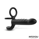 Magnor Dildo con Anillo Doble y Estimulador de Testículos - Intoyou - Anillo vibrador para el pene (con y sin vibración) (3)