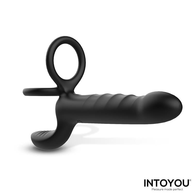 Magnor Dildo con Anillo Doble y Estimulador de Testículos - Intoyou - Anillo vibrador para el pene (con y sin vibración) (3)