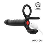 Magnor Dildo con Anillo Doble y Estimulador de Testículos - Intoyou - Anillo vibrador para el pene (con y sin vibración) (4)
