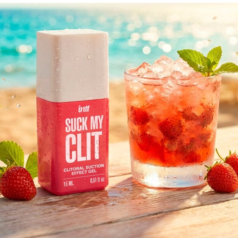 Suck My Clit Gel con Efecto Succión Fresa 15 ml - Intt - Estimulantes sexuales (6)
