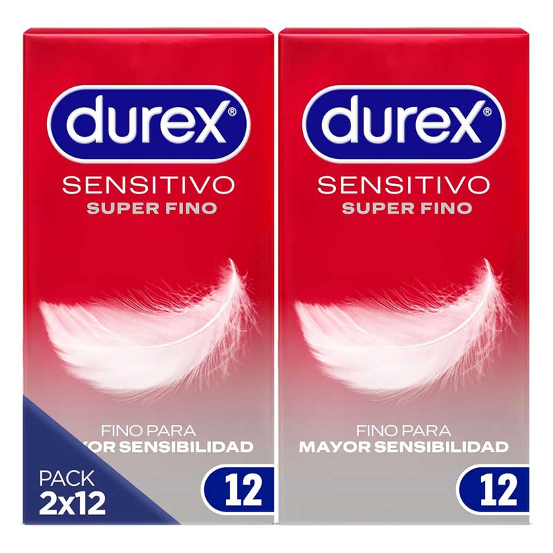 Duplo Preservativos Sensitivo Super Fino 24 uds - Durex - Preservativos