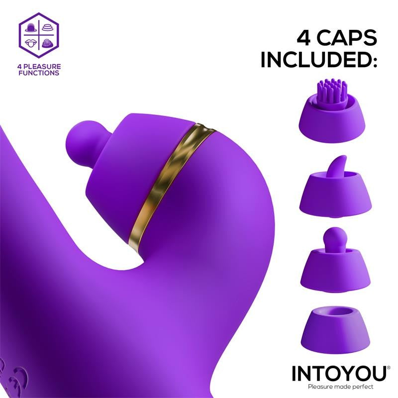 Siter 2 Vibrador Multifunción con Lengua Flapping y Cabezales Intercambiables - Intoyou - Vibradores (2)