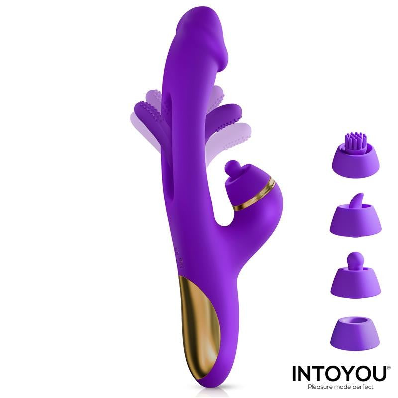 Siter 2 Vibrador Multifunción con Lengua Flapping y Cabezales Intercambiables - Intoyou - Vibradores (4)