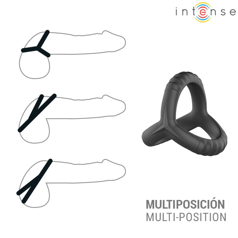 Anillo Triple para Pene John - Intense - Anillo vibrador para el pene (con y sin vibración) (3)