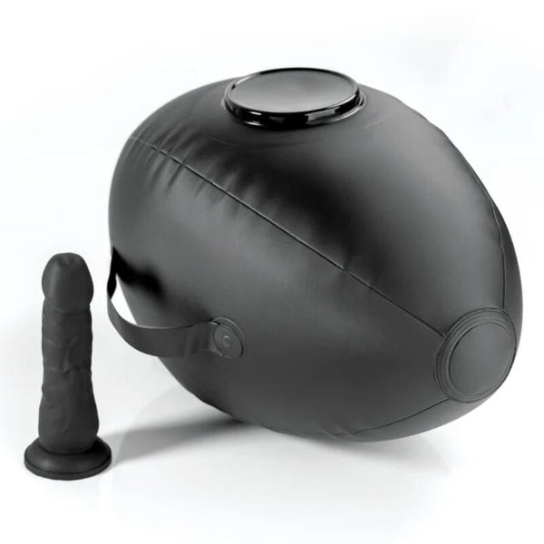 Cojín Hinchable Body Dock con Dildo Negro