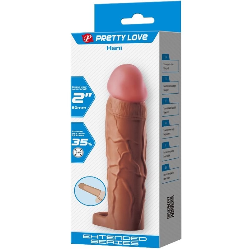 Hani Mulato Funda Pene Extensora +5cm con Strap - PrettyLove - Fundas para el pene (7)