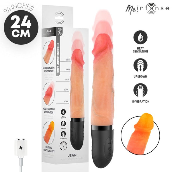 Vibrador Realista Jean Up&Down 24 cm - Intense - Vibradores