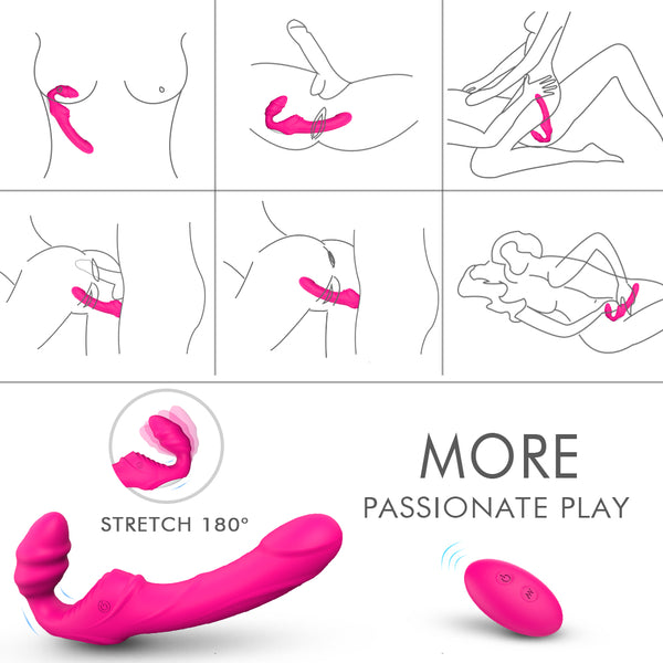 Arnes Strapless Vibrador doble