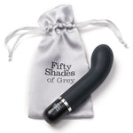 50 Sombras de Grey Mini vibrador curvado para llegar y estimular el Punto G. Combina forma y suave textura de silicona con potentes vibraciones. Mini Vibrador punto G