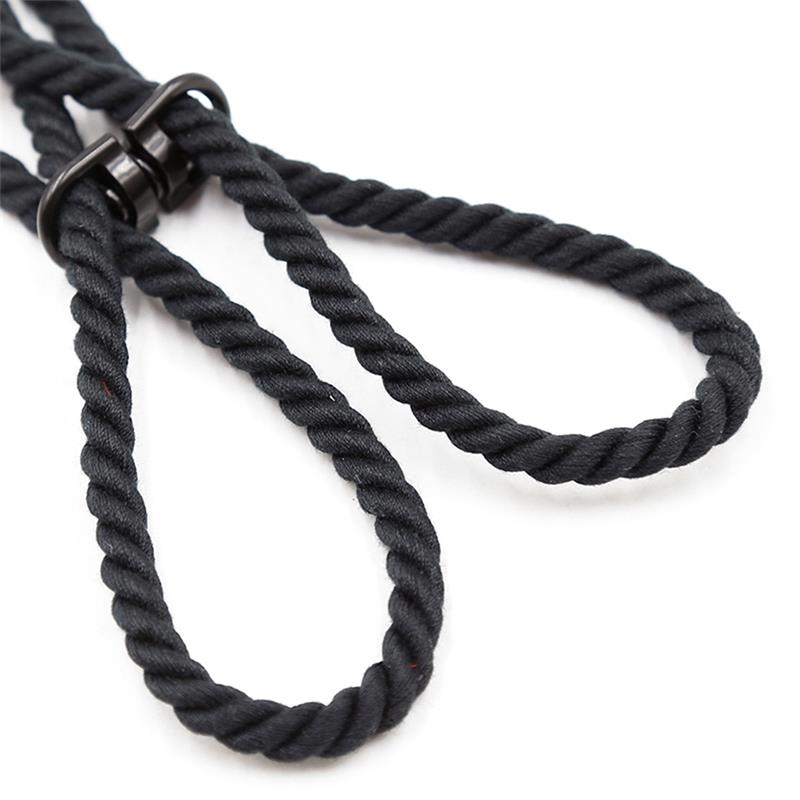 Esposas negro algodon 100% - Darkness - Esposas para BDSM (2)