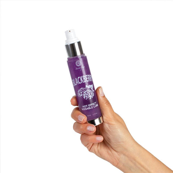 Lubricante 2 en 1 efecto calor sabor mora