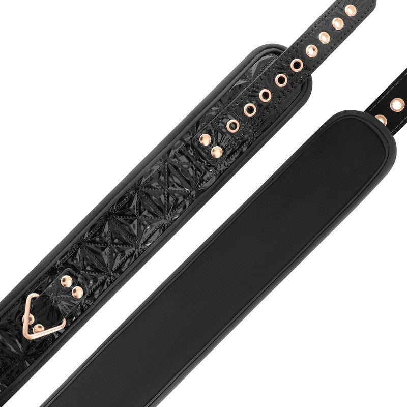 Collar negro cuero vegano 2