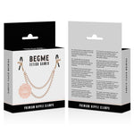 BegMe Pinzas doradas para pezones con cadena 2